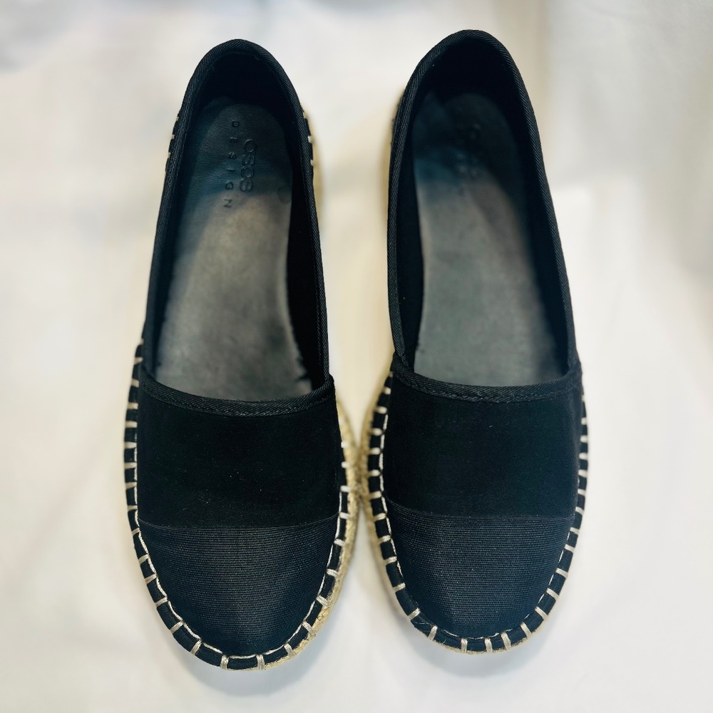 ASOS Design Round Toe Flatform Espadrille Slip On
